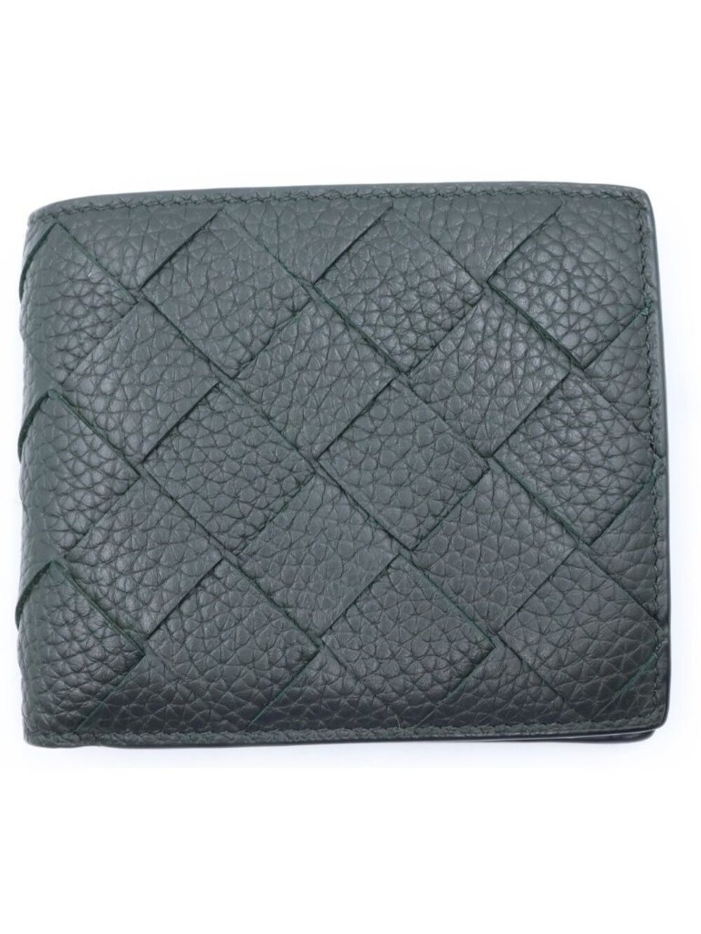 Bottega Veneta Calfskin Wallet with Intrecciato Coin Purse Bifold Black